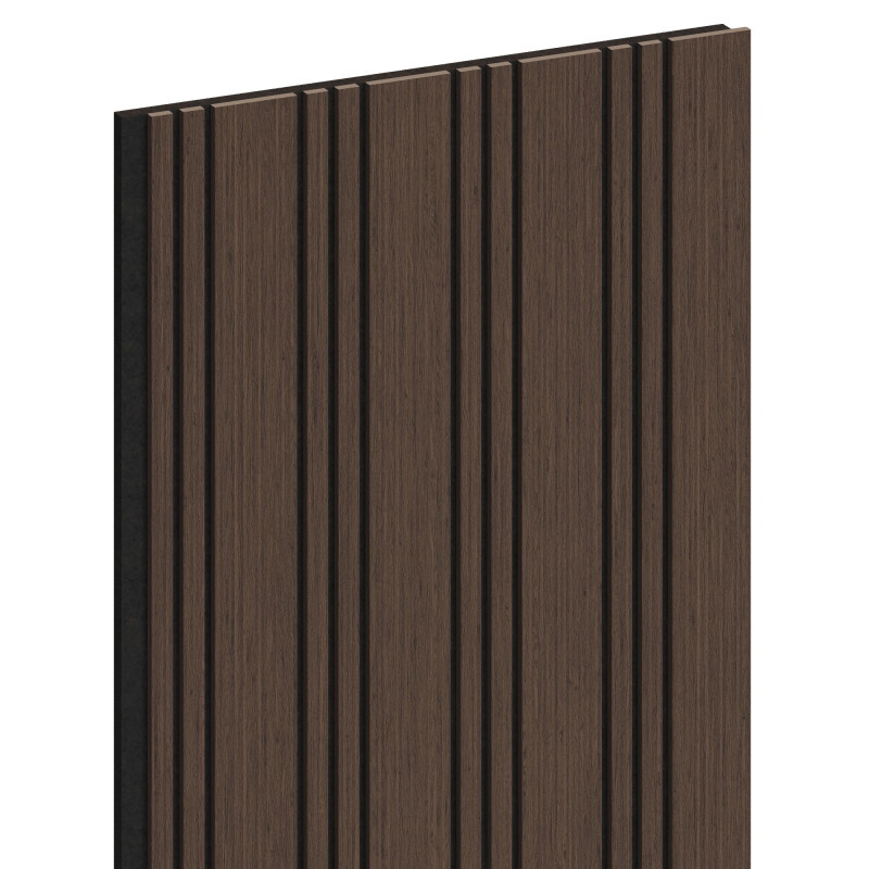 Mexen Lam-F Nano 01 acoustic wall slats 280 x 32.4 cm, 9 mm felt, technical veneer, Mocca Oak - S108-280-01-045