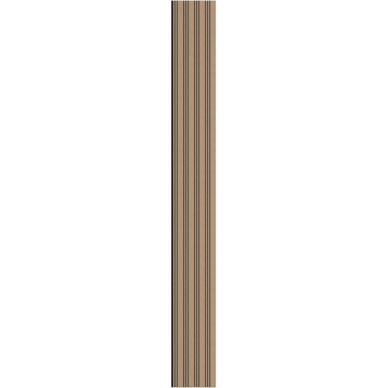 Mexen Lam-F Nano 01 Acoustic Wall Slats 280 x 32.4 cm, 9 mm Felt, Technical Veneer, Light Walnut - S108-280-01-047