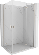 Mexen Mist-H L Duo shower cabin with right hinged door 70 x 100 cm, transparent, brushed nickel - 8A5L-070L-100P-97-00