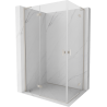 Mexen Mist-H L Duo Shower Enclosure Hinged Left 105 x 100 cm, Transparent, Brushed Nickel - 8A5L-105L-100P-97-00
