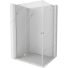Mexen Mist-H L Duo pivot shower enclosure left 115 x 100 cm, transparent, brushed nickel - 8A5L-115L-100P-97-00