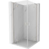 Mexen Mist-H L Duo Hinged Shower Cabin 105 x 105 cm, Transparent, Brushed Nickel - 8A5L-105L-105P-97-00