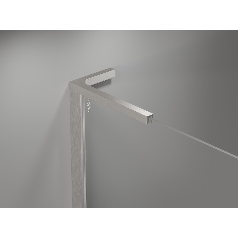 Mexen Mist-H L Duo Right Hinged Shower Enclosure 105 x 120 cm, Transparent, Brushed Nickel - 8A5L-105L-120P-97-00