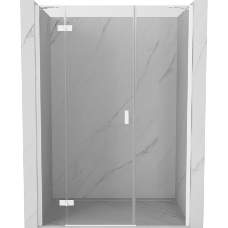 Mexen Mist-H left hinged shower door 120 cm, transparent, white - 8A5-120-001-20-00-L