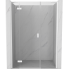 Mexen Mist-H left-hinged shower door 135 cm, transparent, white - 8A5-135-001-20-00-L