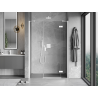 Mexen Mist-H right-hinged shower door 125 cm, transparent, white - 8A5-125-001-20-00-P