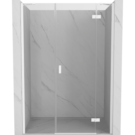 Mexen Mist-H right-hinged shower door 125 cm, transparent, white - 8A5-125-001-20-00-P