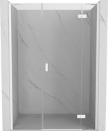 Mexen Mist-H right swing shower door 145 cm, transparent, white - 8A5-145-001-20-00-P