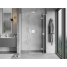 Mexen Mist-H right hinged shower door 155 cm, transparent, white - 8A5-155-001-20-00-P