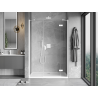 Mexen Mist-H right hinged shower door 160 cm, transparent, white - 8A5-160-001-20-00-P