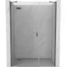 Mexen Mist-H left-sided swing shower door 125 cm, transparent, brushed gun gray - 8A5-125-001-66-00-L