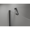 Mexen Mist-H left hinged shower door 145 cm, transparent, brushed gun gray - 8A5-145-001-66-00-L
