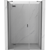Mexen Mist-H left-side hinged shower door 160 cm, transparent, brushed gun gray - 8A5-160-001-66-00-L