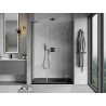 Mexen Mist-H right hinged shower door 120 cm, transparent, brushed gun gray - 8A5-120-001-66-00-P