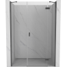Mexen Mist-H right-handed swing shower door 135 cm, transparent, brushed gun gray - 8A5-135-001-66-00-P