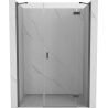 Mexen Mist-H right-side swing shower door 150 cm, transparent, brushed gun gray - 8A5-150-001-66-00-P