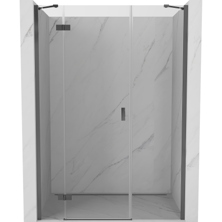Mexen Mist-H left hinged shower door 135 cm, transparent, gun metal - 8A5-135-001-95-00-L