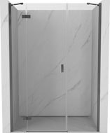 Mexen Mist-H Left Swing Shower Door 155 cm, Transparent, Gun Metal - 8A5-155-001-95-00-L