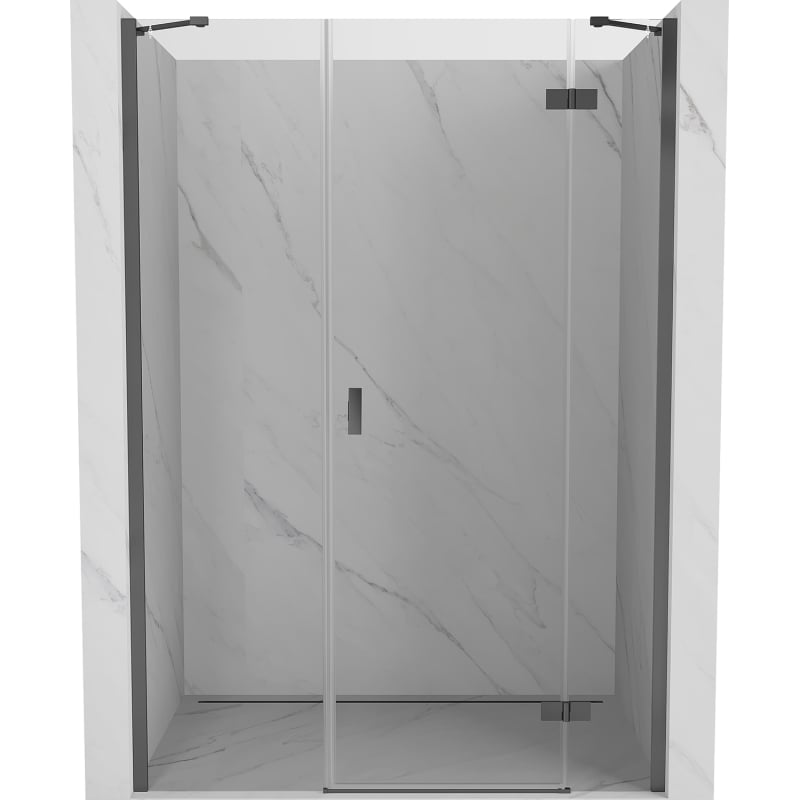 Mexen Mist-H right-hinged shower door 120 cm, transparent, gun metal - 8A5-120-001-95-00-P