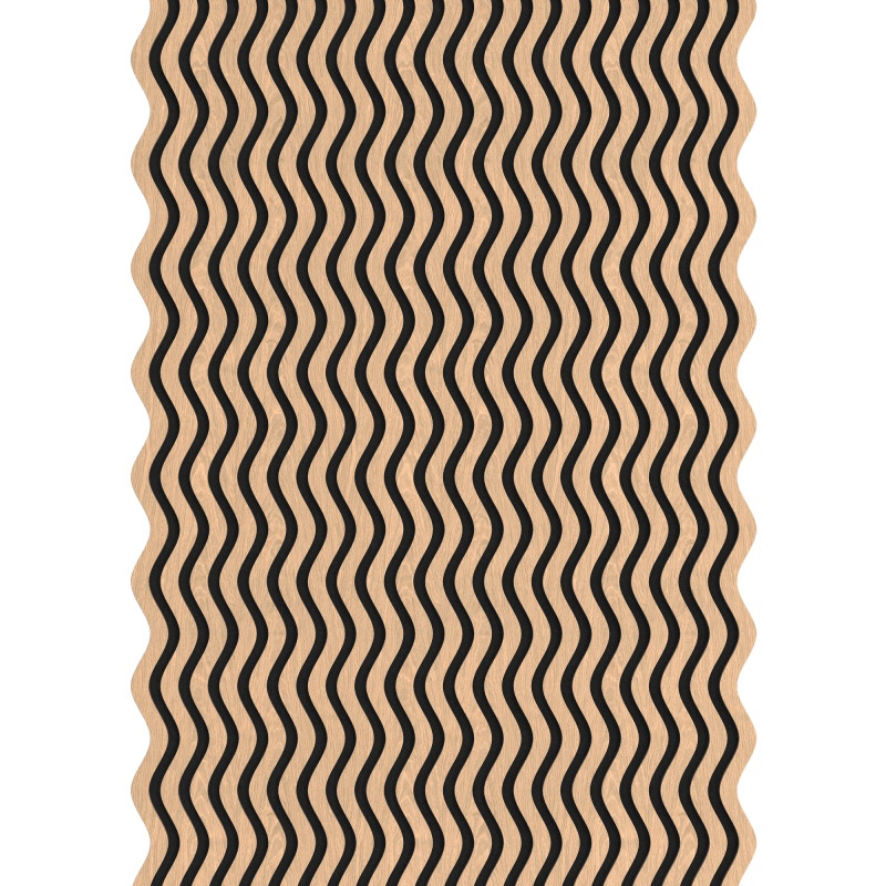 Mexen Lam-SF 02 acoustic wall slats 280 x 30 cm, 9 mm felt, technical veneer, Bleached Oak - S106-280-02-040
