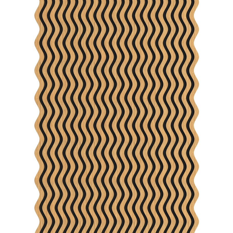 Mexen Lam-SF 02 acoustic wall slats 280 x 30 cm, 9 mm felt, technical veneer, Oak Classic - S106-280-02-041