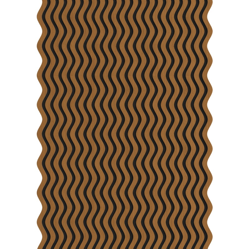 Mexen Lam-SF 02 acoustic wall slats 280 x 30 cm, 9 mm felt, technical veneer, Natural Oak - S106-280-02-042