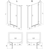 Mexen Mist-H right swing shower door 125 cm, transparent, gun metal - 8A5-125-001-95-00-P