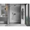 Mexen Mist-H hinged shower door right 130 cm, transparent, gun metal - 8A5-130-001-95-00-P