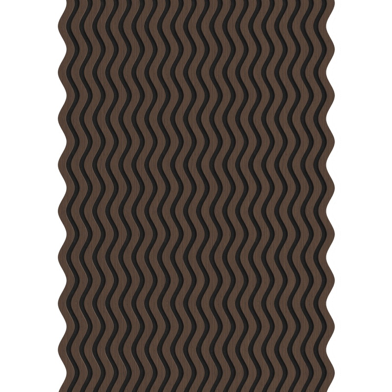 Mexen Lam-SF 02 acoustic wall slats 280 x 30 cm, 9 mm felt, technical veneer, Mocca Oak - S106-280-02-045