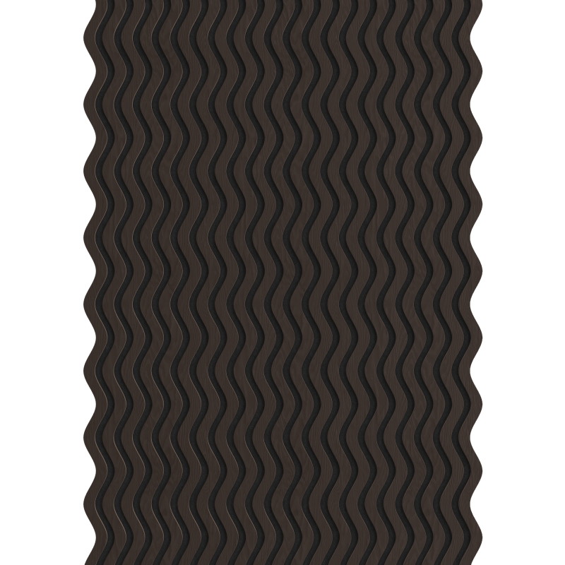 Mexen Lam-SF 02 acoustic wall slats 280 x 30 cm, 9 mm felt, technical veneer, Black Oak - S106-280-02-046