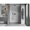 Mexen Mist-H right-side hinged shower door 145 cm, transparent, gun metal - 8A5-145-001-95-00-P
