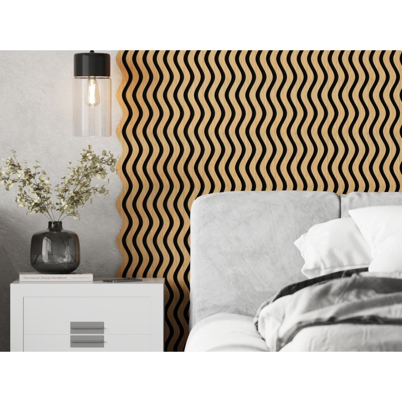 Mexen Lam-SF 02 acoustic wall slats 280 x 30 cm, 9 mm felt, technical veneer, Oak Classic - S106-280-02-041