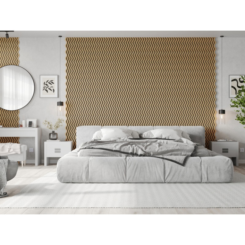 Mexen Lam-SF 02 acoustic wall slats 280 x 30 cm, 9 mm felt, technical veneer, Oak Classic - S106-280-02-041