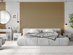 Mexen Lam-F Acoustic Wall Slats 275 x 30 cm, 8 mm Felt, Technical Veneer, Golden Oak - S105-275307-3015-003