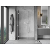 Mexen Mist-H left-hinged shower door 125 cm, transparent, brushed nickel - 8A5-125-001-97-00-L