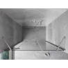 Mexen Mist-H left-hand hinged shower door 135 cm, transparent, brushed nickel - 8A5-135-001-97-00-L