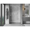 Mexen Mist-H left hinged shower door 145 cm, transparent, brushed nickel - 8A5-145-001-97-00-L