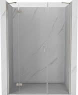 Mexen Mist-H left hinged shower door 145 cm, transparent, brushed nickel - 8A5-145-001-97-00-L