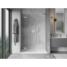 Mexen Mist-H left hinged shower door 155 cm, transparent, brushed nickel - 8A5-155-001-97-00-L