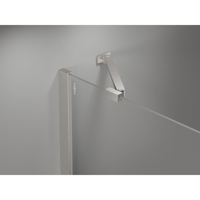 Mexen Mist-H right hinged shower door 135 cm, transparent, brushed nickel - 8A5-135-001-97-00-P
