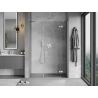 Mexen Mist-H right hinged shower door 135 cm, transparent, brushed nickel - 8A5-135-001-97-00-P