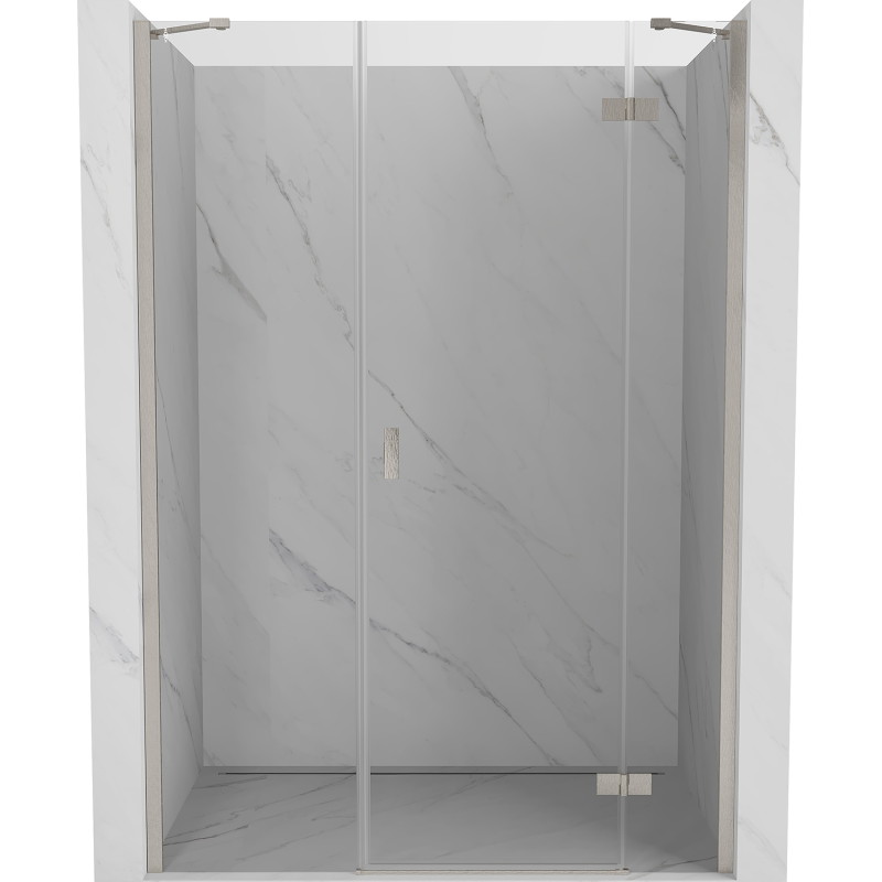 Mexen Mist-H right-hinged shower door 145 cm, transparent, brushed nickel - 8A5-145-001-97-00-P