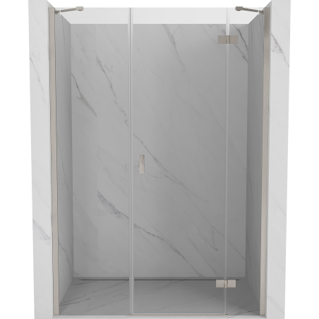 Mexen Mist-H right-hinged shower door 145 cm, transparent, brushed nickel - 8A5-145-001-97-00-P