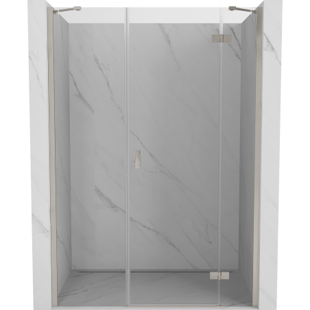 Mexen Mist-H right hinged shower door 150 cm, transparent, brushed nickel - 8A5-150-001-97-00-P