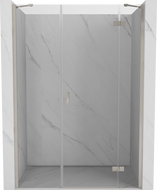 Mexen Mist-H right swing shower door 155 cm, transparent, brushed nickel - 8A5-155-001-97-00-P