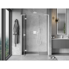 Mexen Mist-H L left hinged shower door 120 cm, transparent, white - 8A5L-120-001-20-00-L