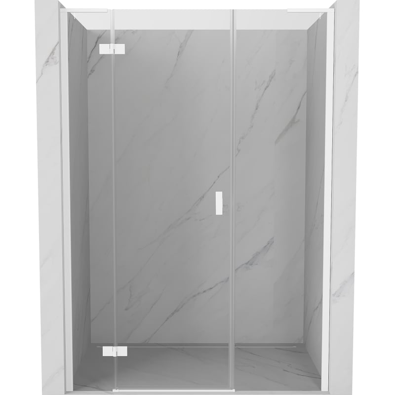Mexen Mist-H L left-hand swing shower door 125 cm, transparent, white - 8A5L-125-001-20-00-L
