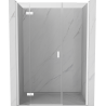 Mexen Mist-H L left hinged shower door 135 cm, transparent, white - 8A5L-135-001-20-00-L