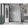 Mexen Mist-H L left hinged shower door 140 cm, transparent, white - 8A5L-140-001-20-00-L