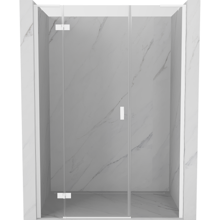Mexen Mist-H L left swing shower door 145 cm, transparent, white - 8A5L-145-001-20-00-L